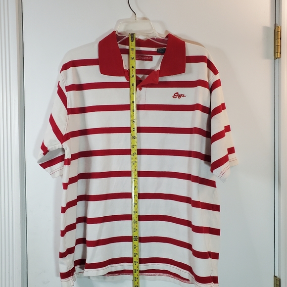 Enyce Men's pull over white with red stripes and collar - Picture 11 of 16